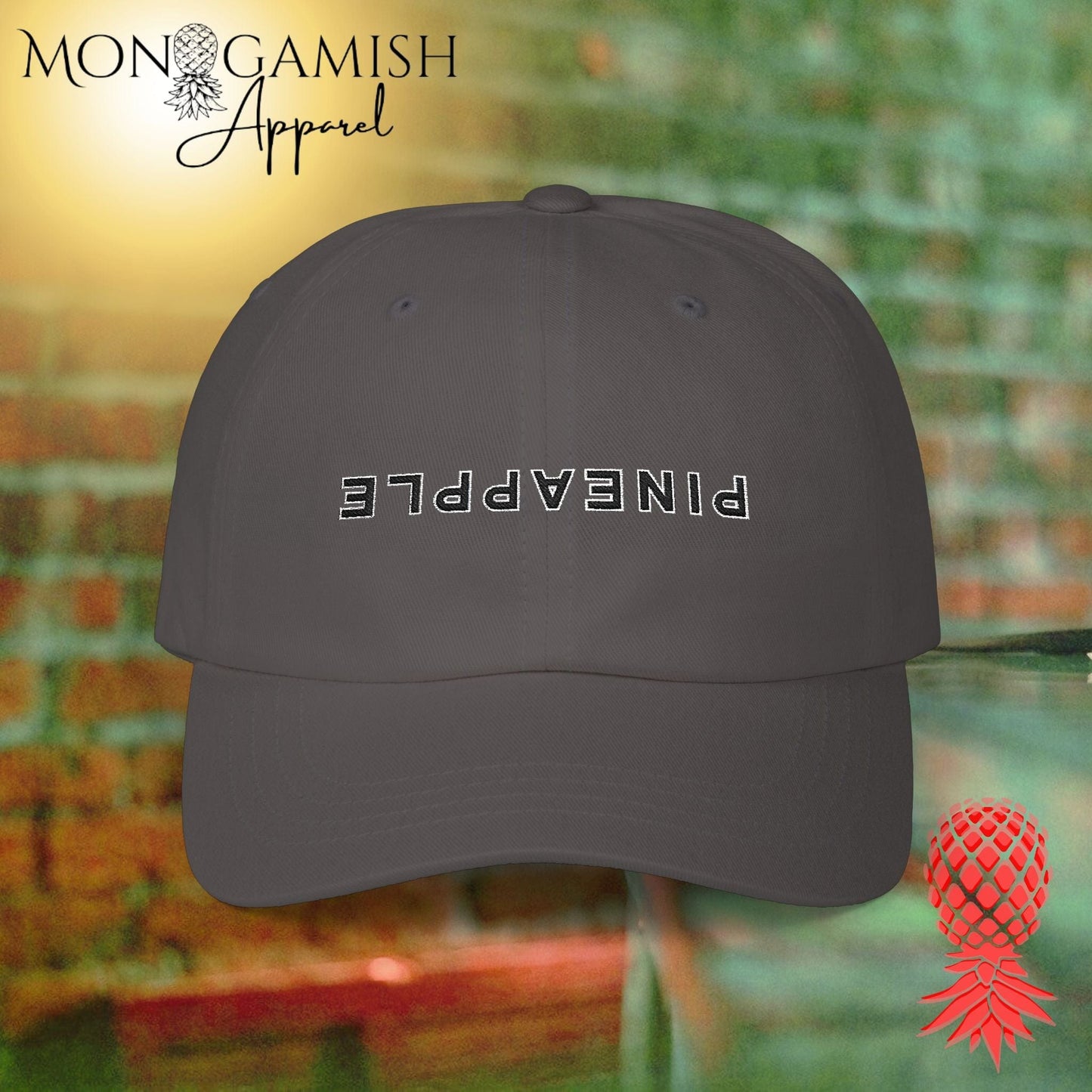 Pineapple Upside Down Embroidered Hat