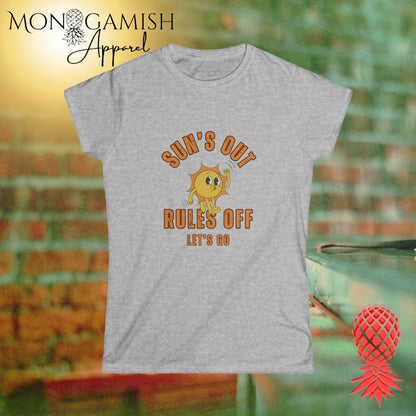 Sun Out Rules Off Womens Tee