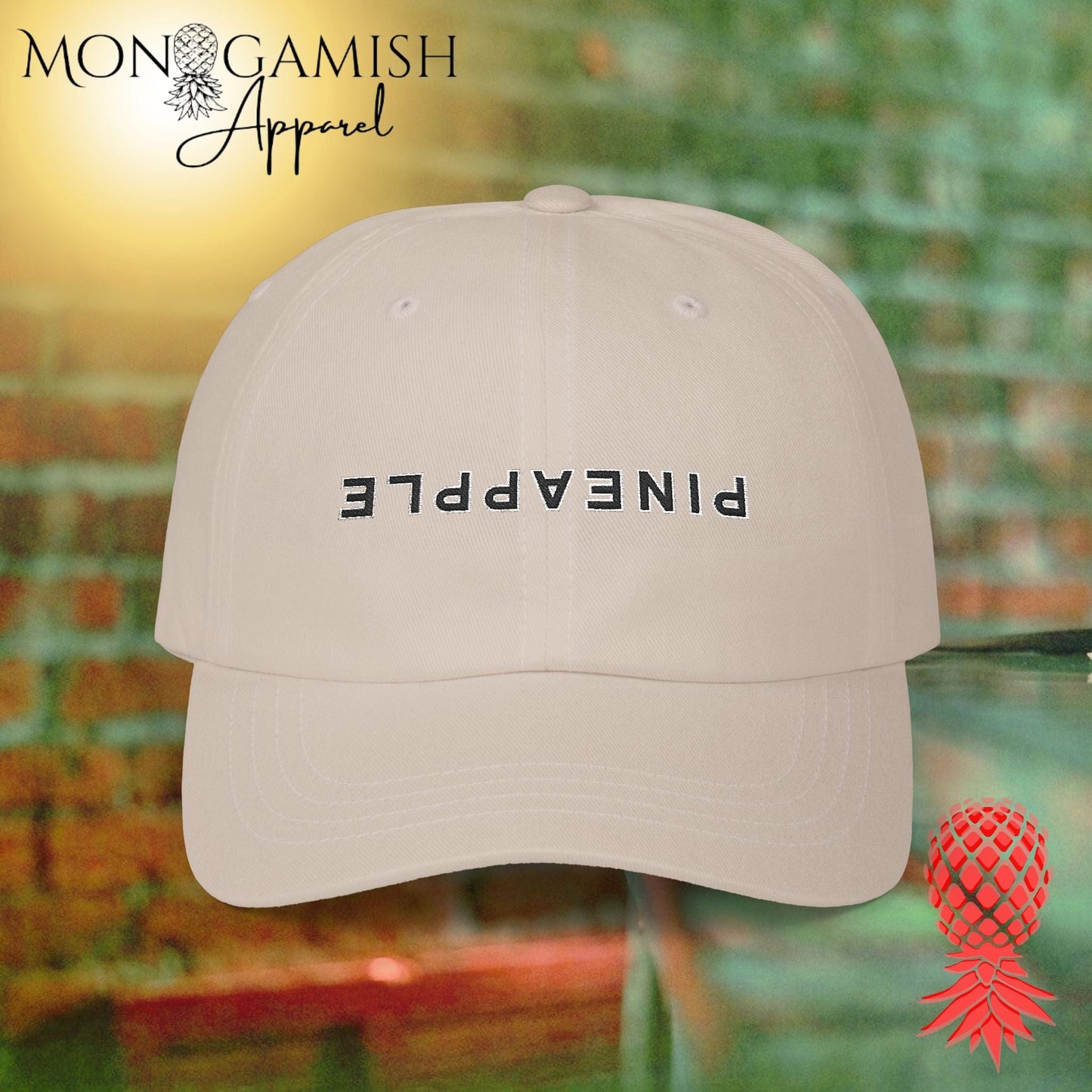Pineapple Upside Down Embroidered Hat