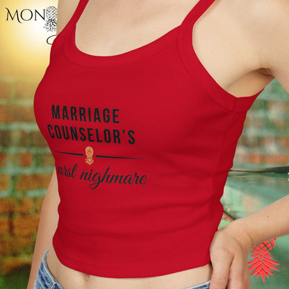 Marriage Counselors Nightmare Ladies Crop Tank