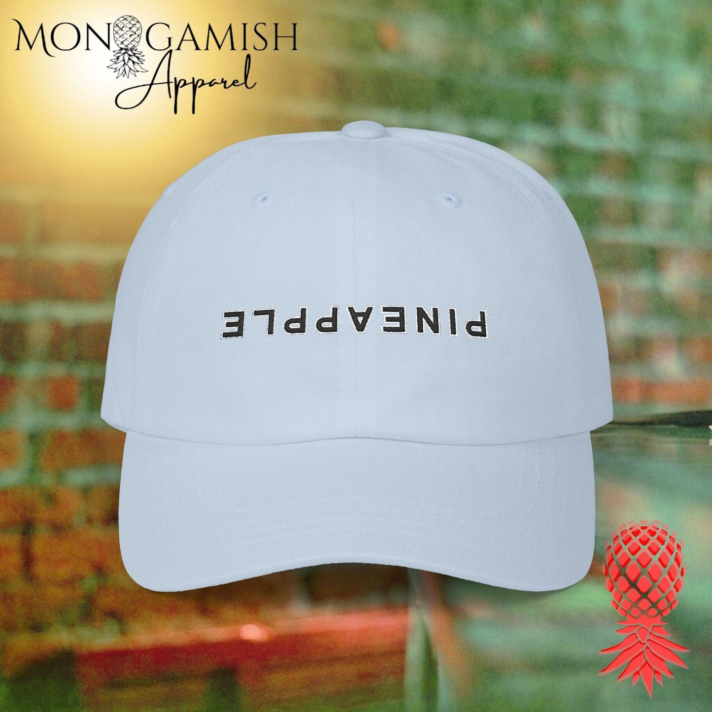 Pineapple Upside Down Embroidered Hat