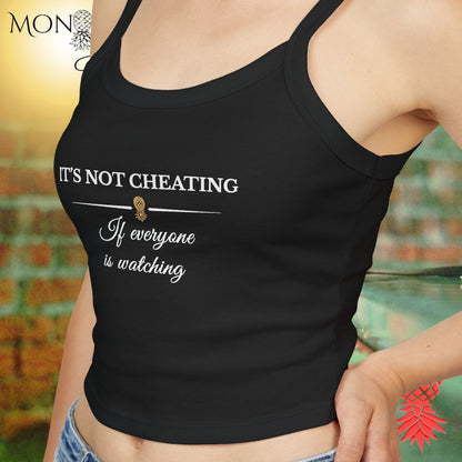 It's Not Cheating  Ladies Crop Tank