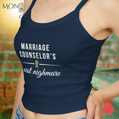 Marriage Counselors Nightmare Ladies Crop Tank