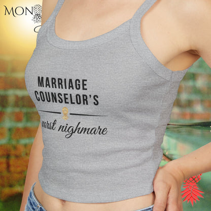 Marriage Counselors Nightmare Ladies Crop Tank