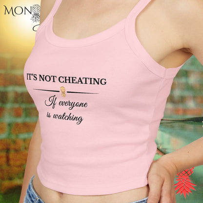 It's Not Cheating  Ladies Crop Tank