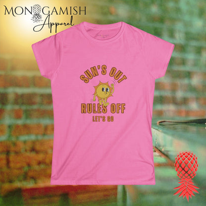 Sun Out Rules Off Womens Tee
