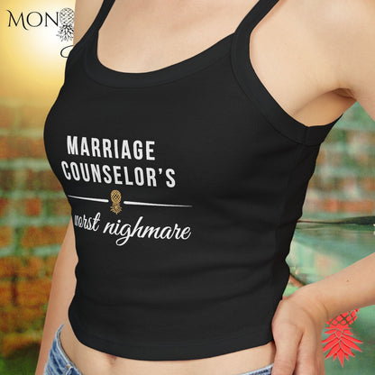Marriage Counselors Nightmare Ladies Crop Tank