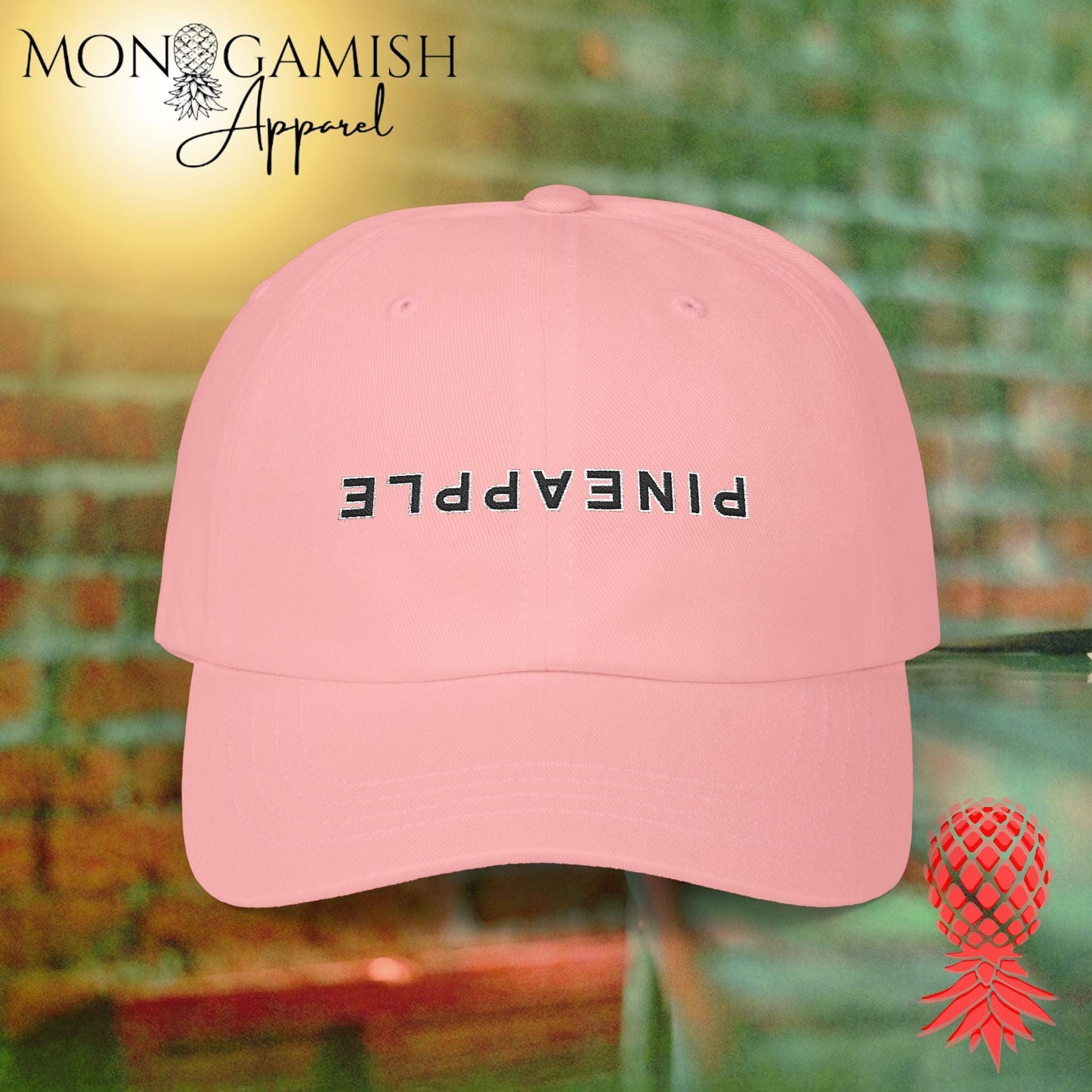Pineapple Upside Down Embroidered Hat