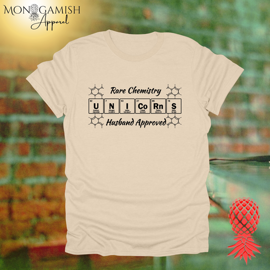 Unicorn Chemistry Husband Approved Unisex Tee