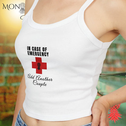 In Case of Emergency Ladies Crop Tank