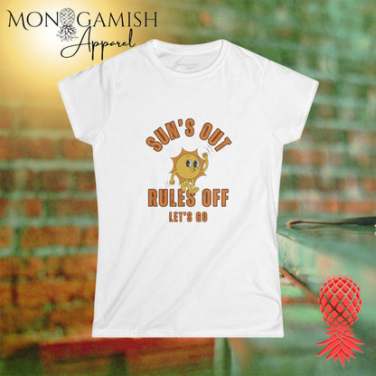 Sun Out Rules Off Womens Tee