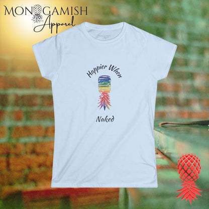 Happier When Naked Women's Tee
