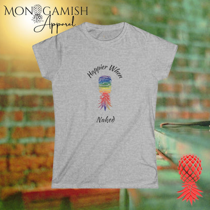 Happier When Naked Women's Tee