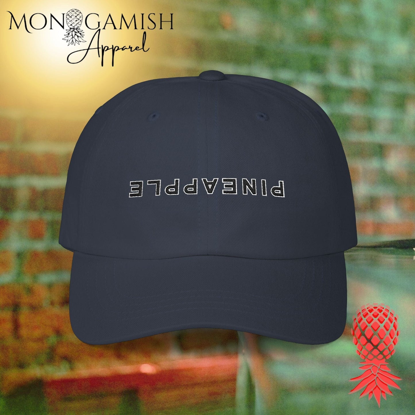 Pineapple Upside Down Embroidered Hat