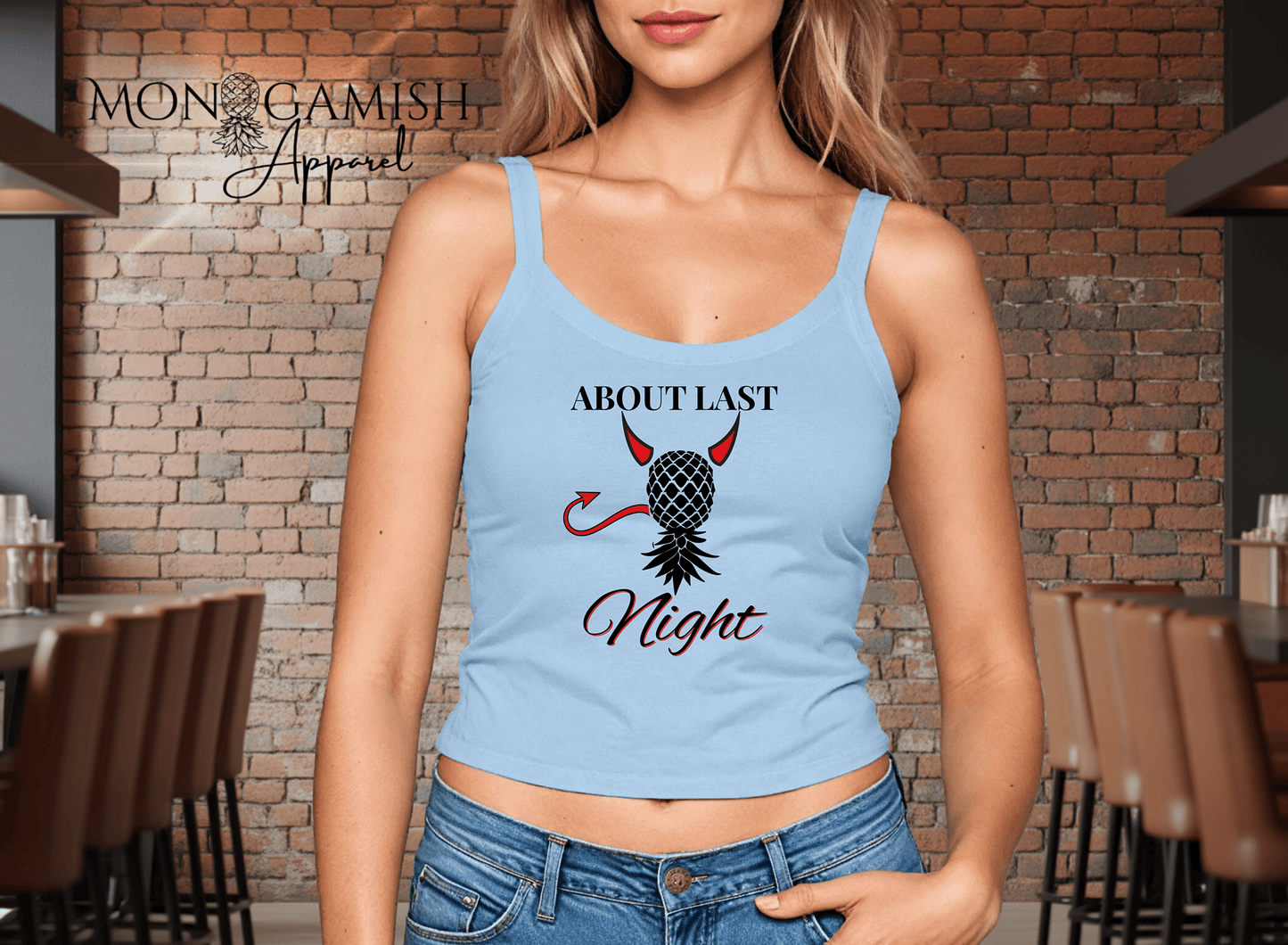 About Last Night Ladies Crop Tank