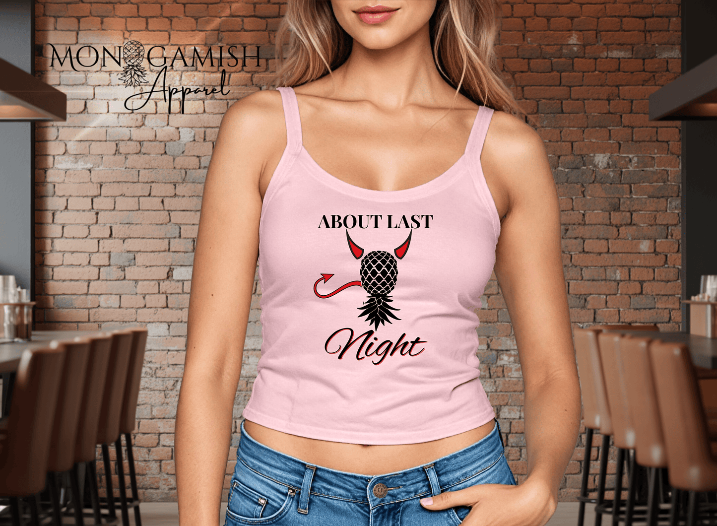 About Last Night Ladies Crop Tank