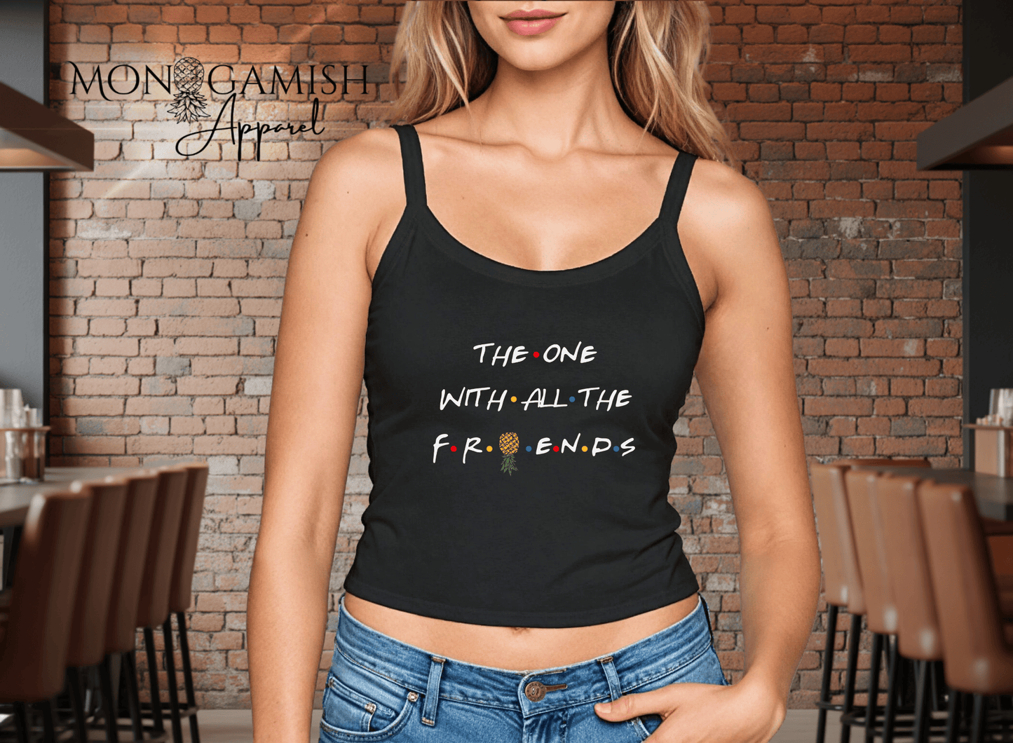 The One With All the Friends Ladies Crop Tank