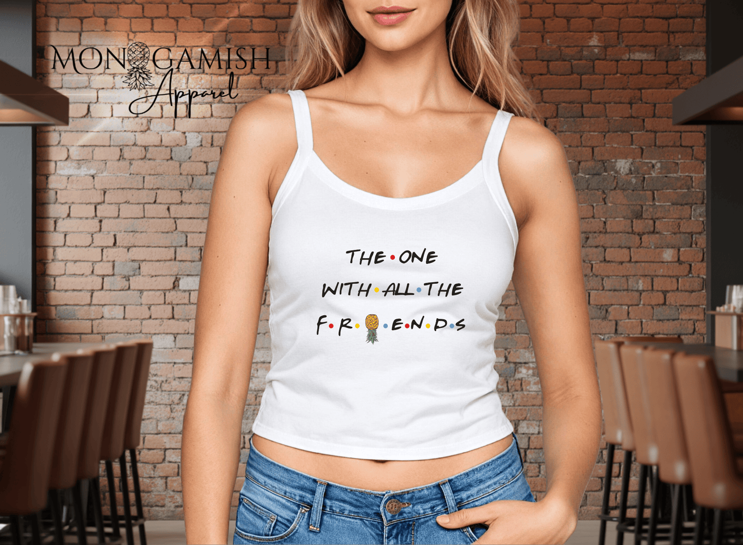 The One With All the Friends Ladies Crop Tank