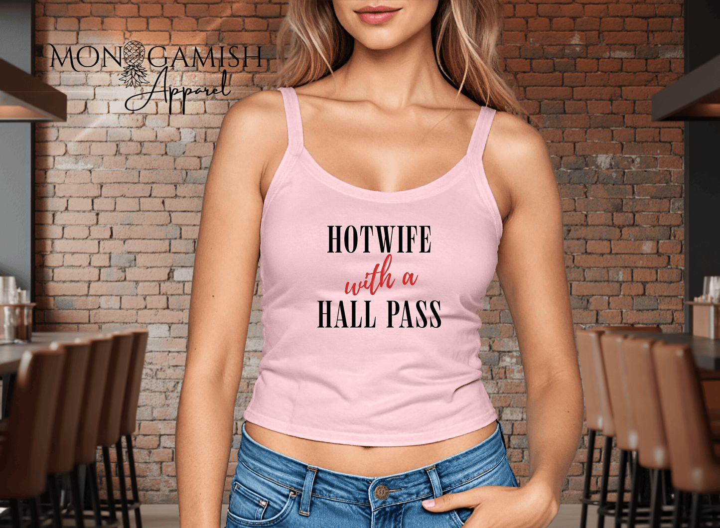 Hotwife With a Hall Pass Crop Tank