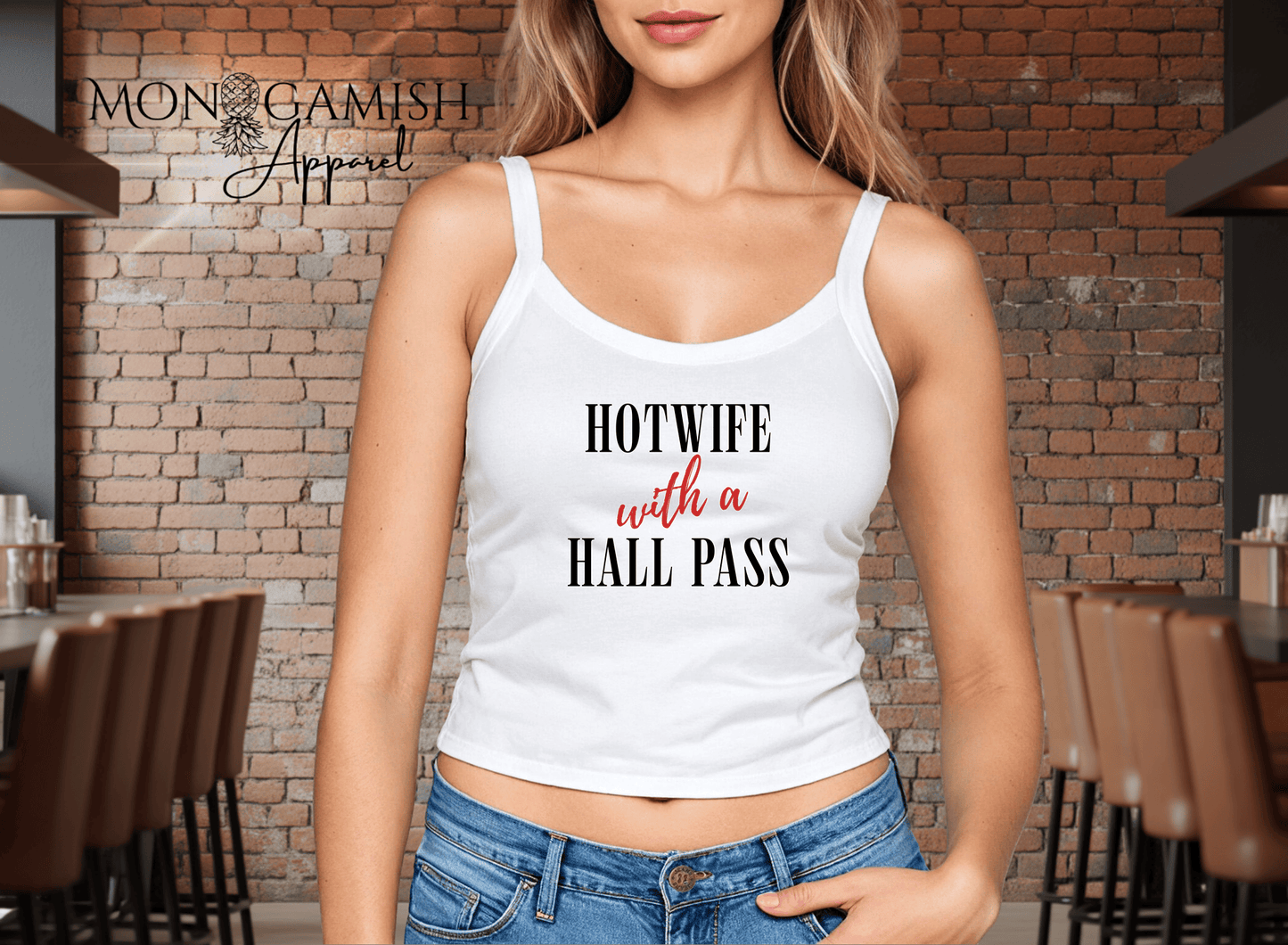 Hotwife With a Hall Pass Crop Tank