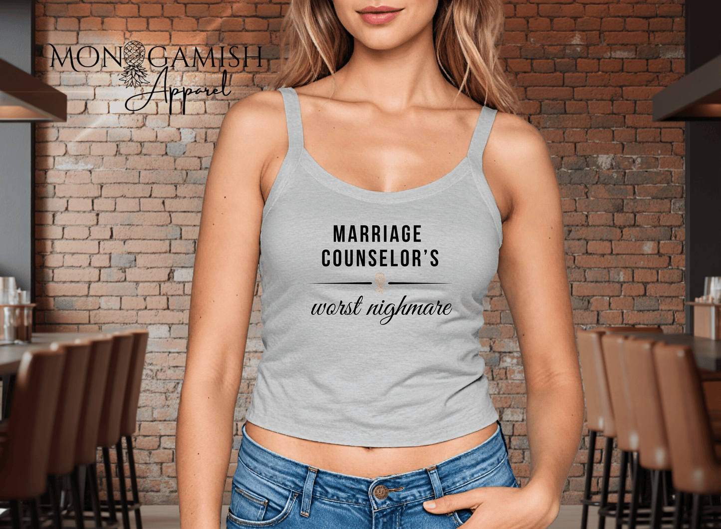 Marriage Counselors Nightmare Ladies Crop Tank