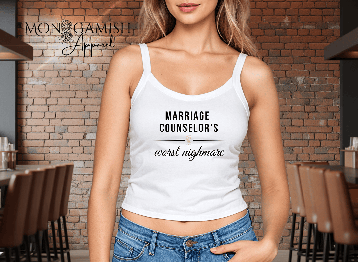 Marriage Counselors Nightmare Ladies Crop Tank