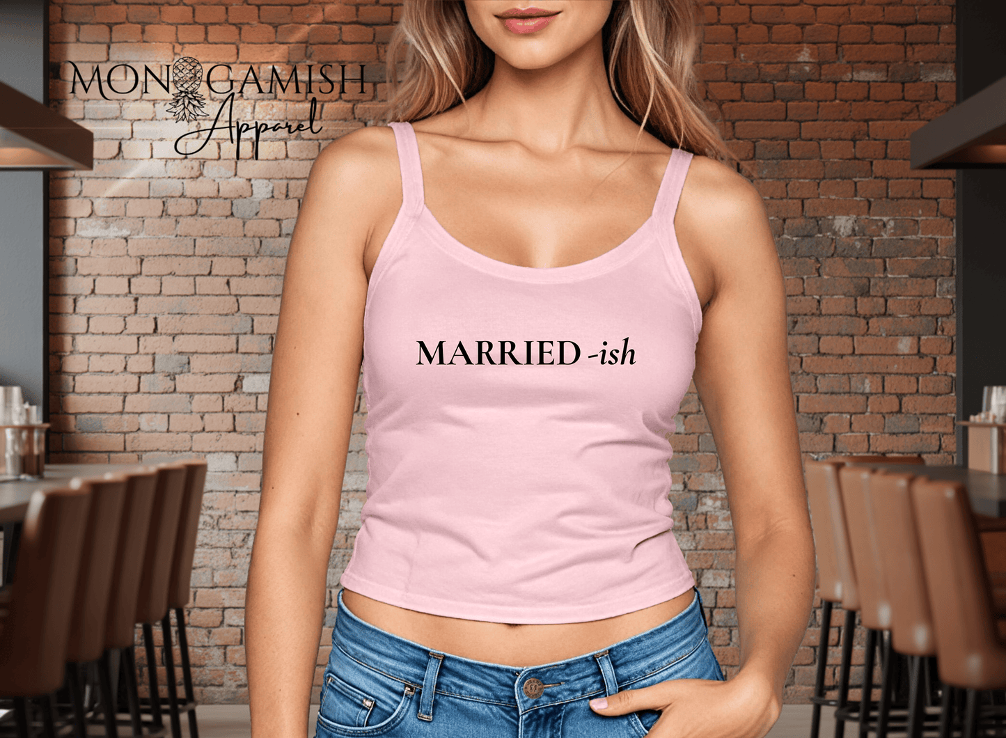 Married-ish Ladies Crop Tank
