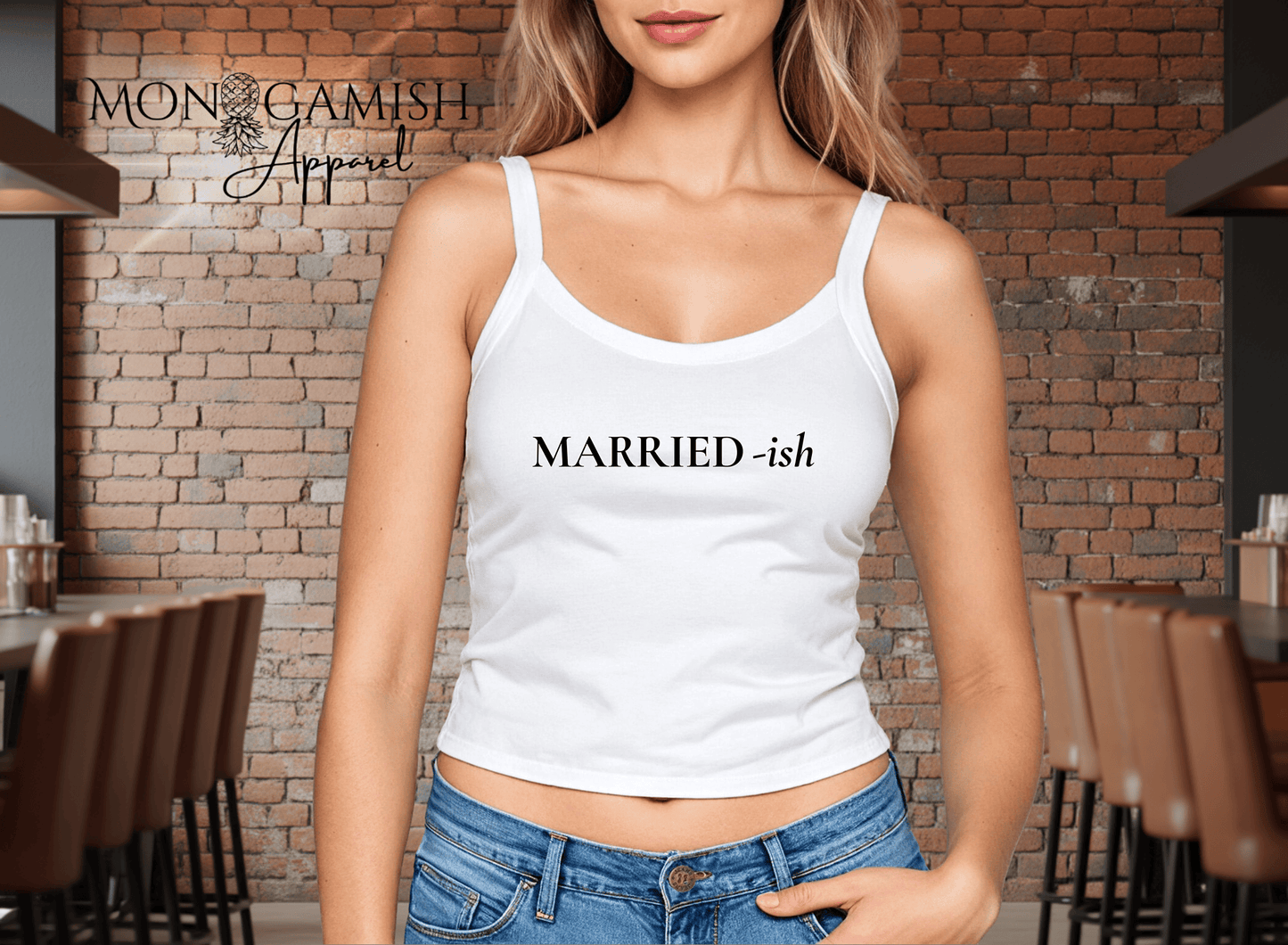 Married-ish Ladies Crop Tank