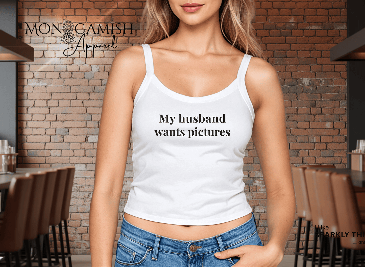 My  Husband Wants Pictures Crop Tank