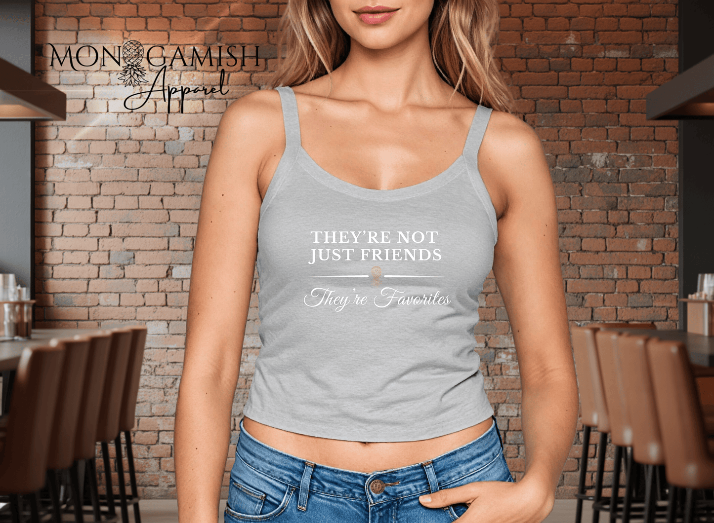 Not Just Friends... But Favorites Ladies Crop Tank