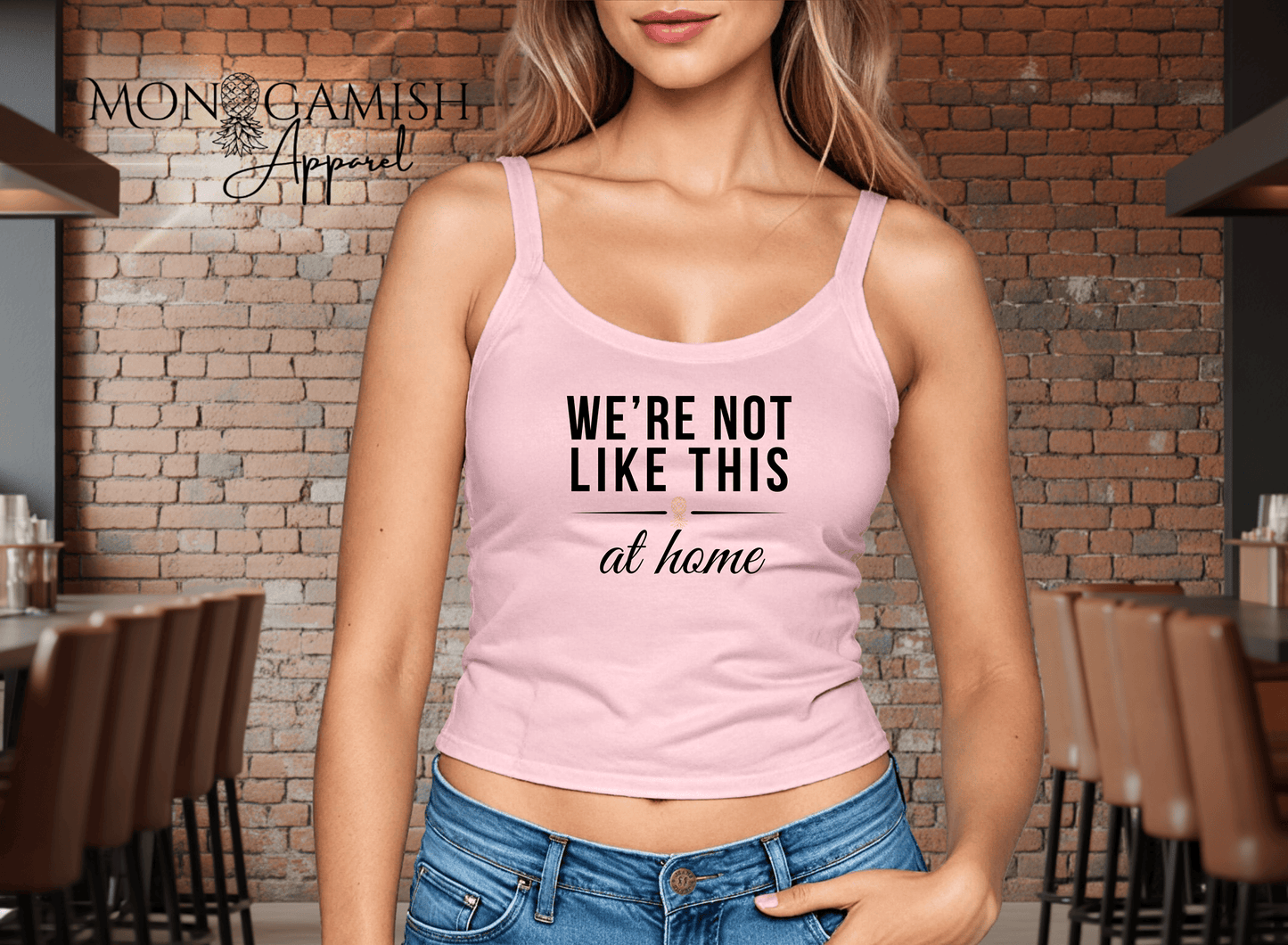 Not Like This at Home Ladies Crop Tank
