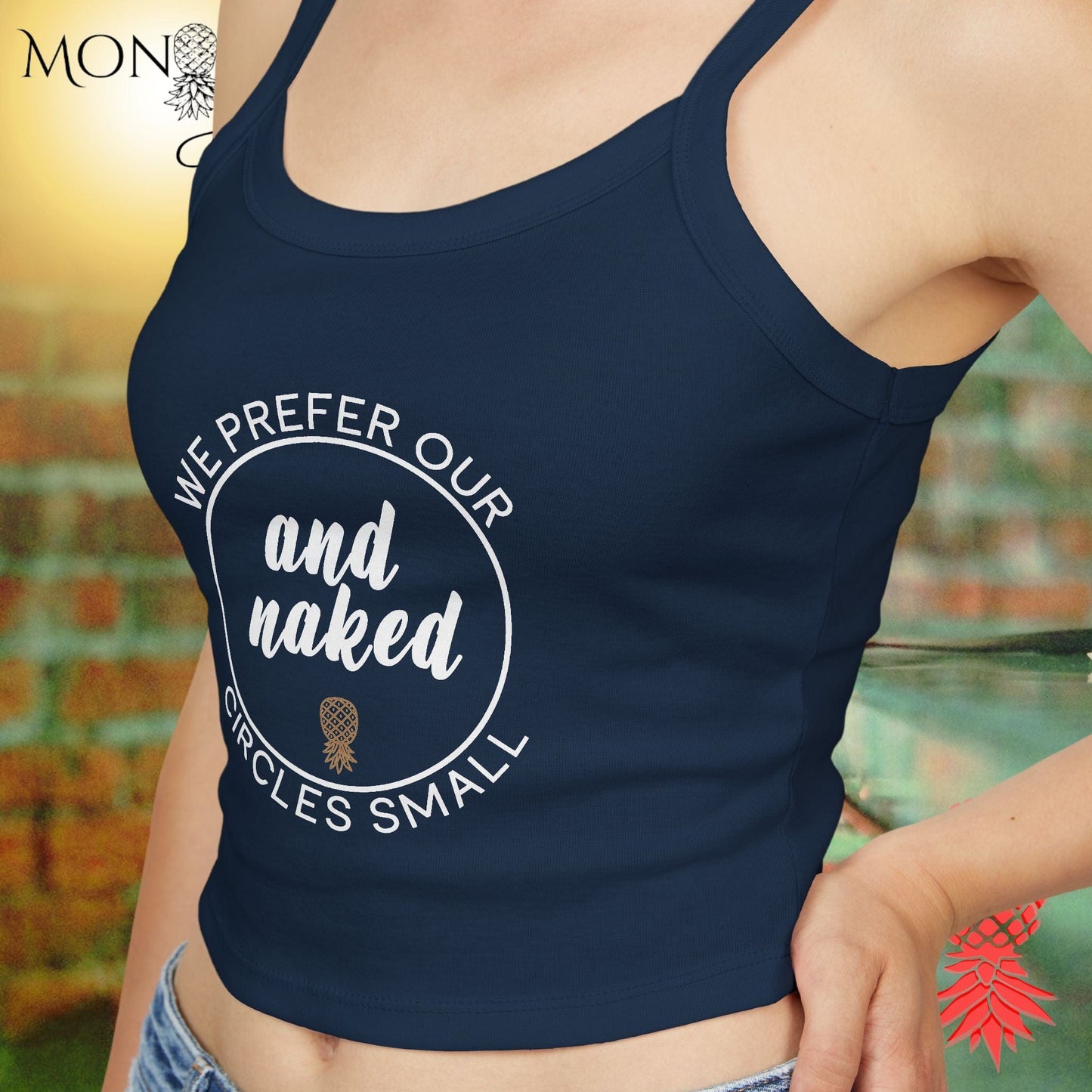 Small... But Naked Circles Ladies Crop Tank