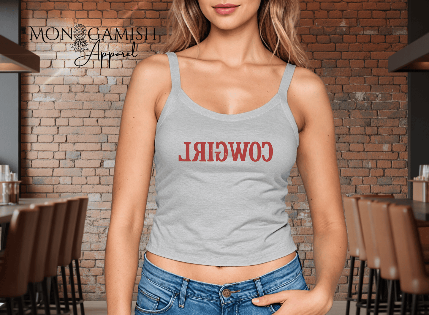 Reverse Cowgirl Ladies Crop Tank