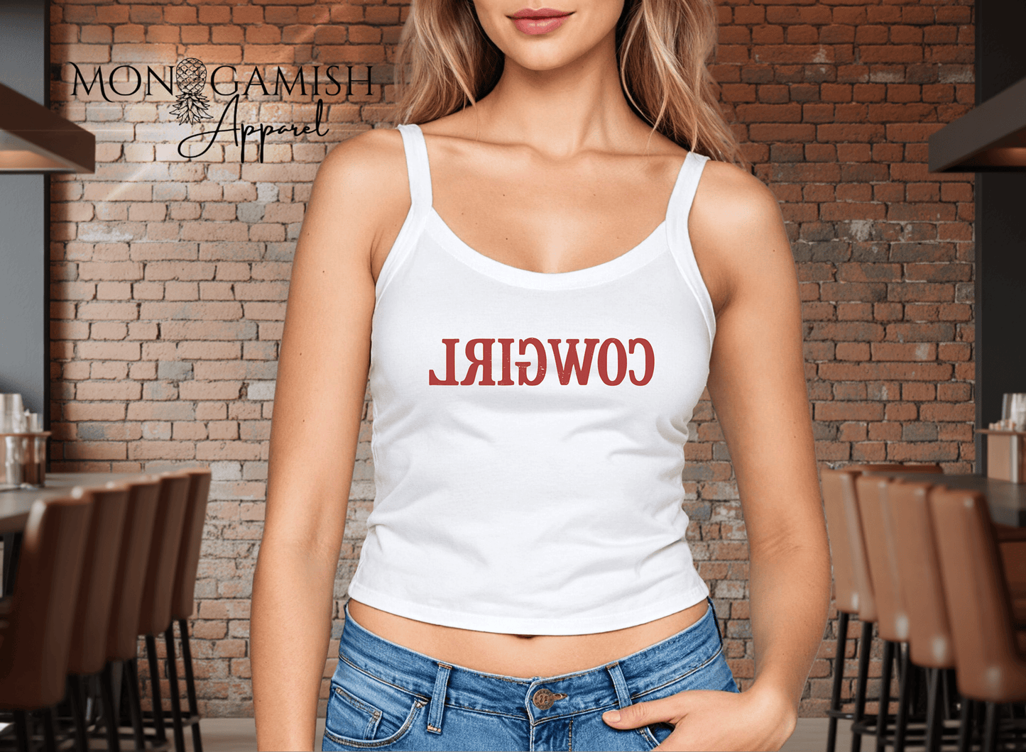 Reverse Cowgirl Ladies Crop Tank