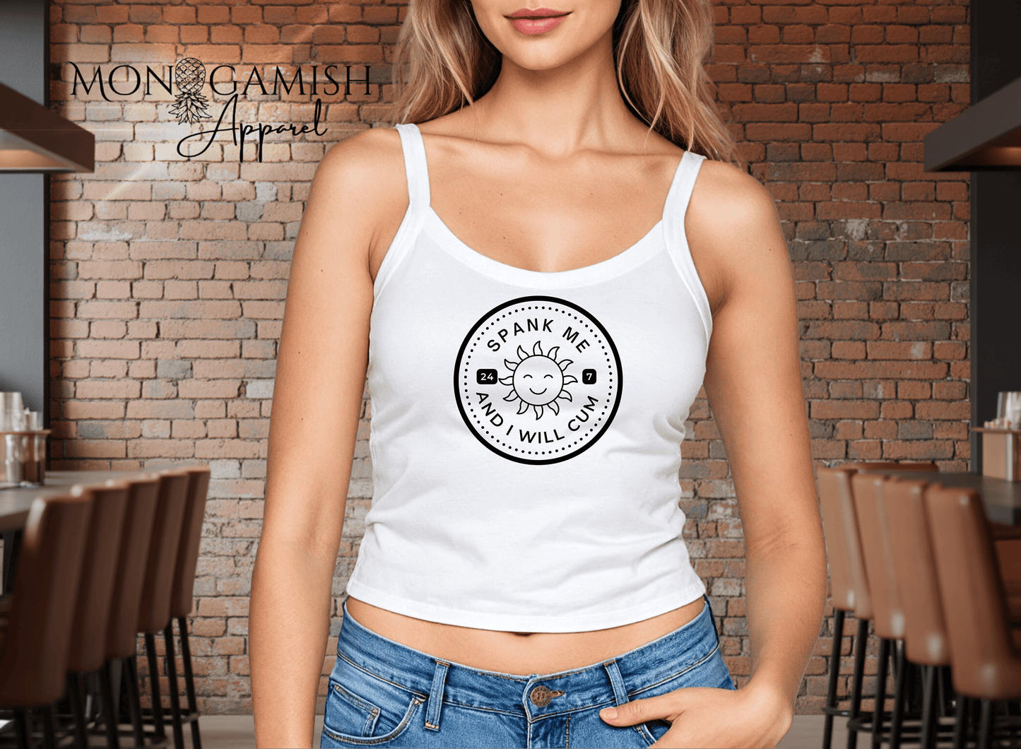 Spank Me Ladies Crop Tank