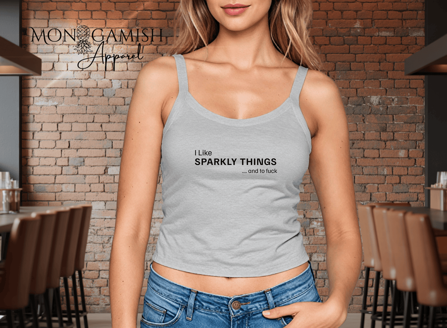 I Like Sparkly Things… and to F@ck Crop Tank