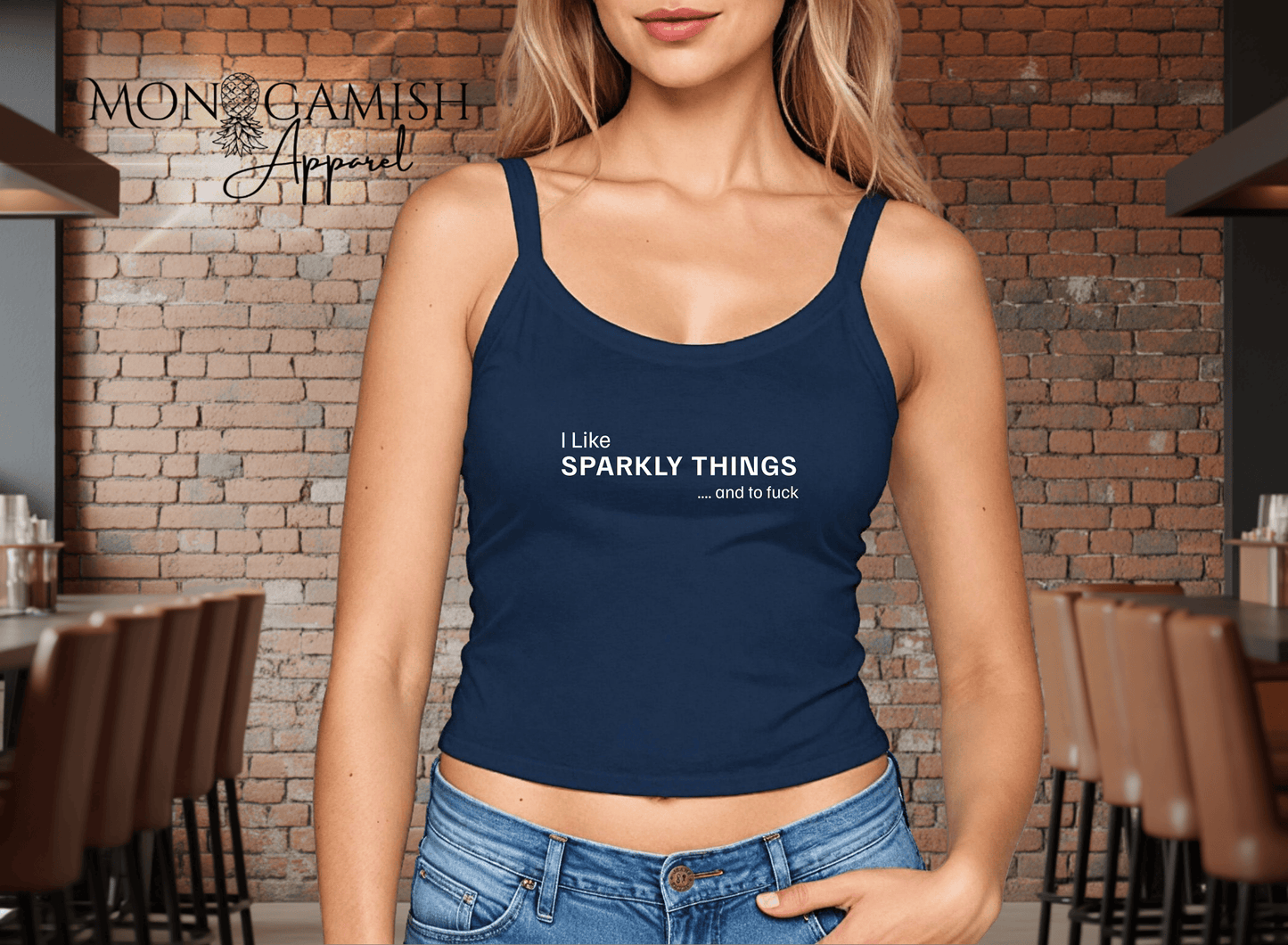 I Like Sparkly Things… and to F@ck Crop Tank