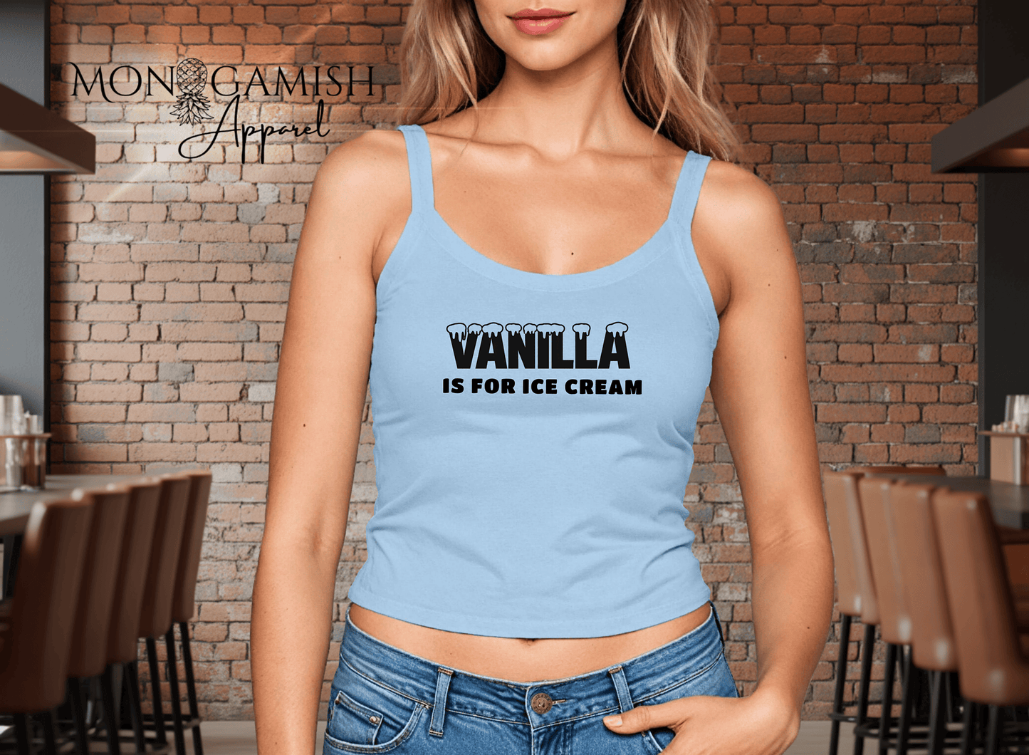 Vanilla Is For Ice Cream Ladies Crop Tank