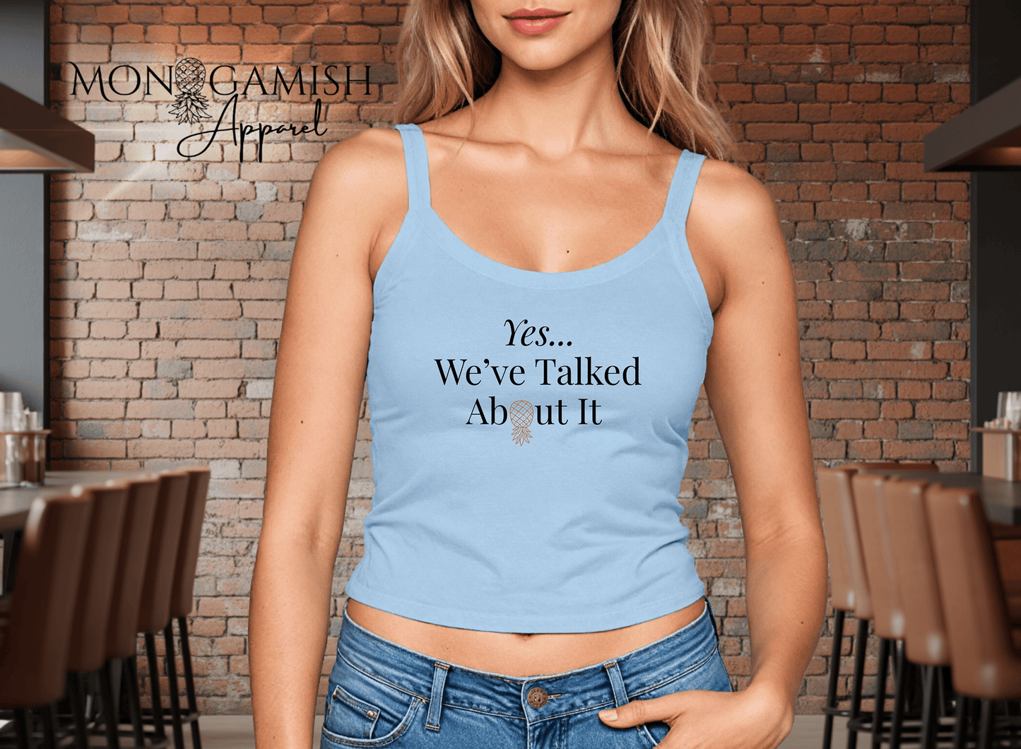 We Have Talked About It  Ladies Crop Tank