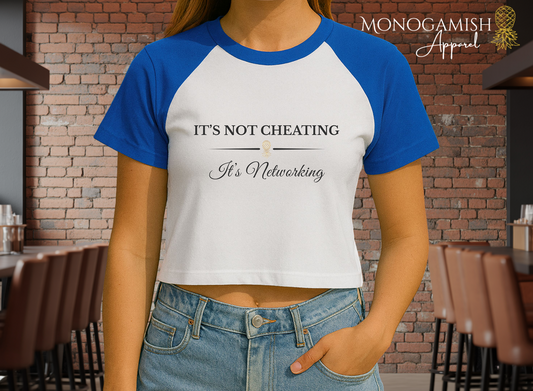 We Love to Network Crop Tee