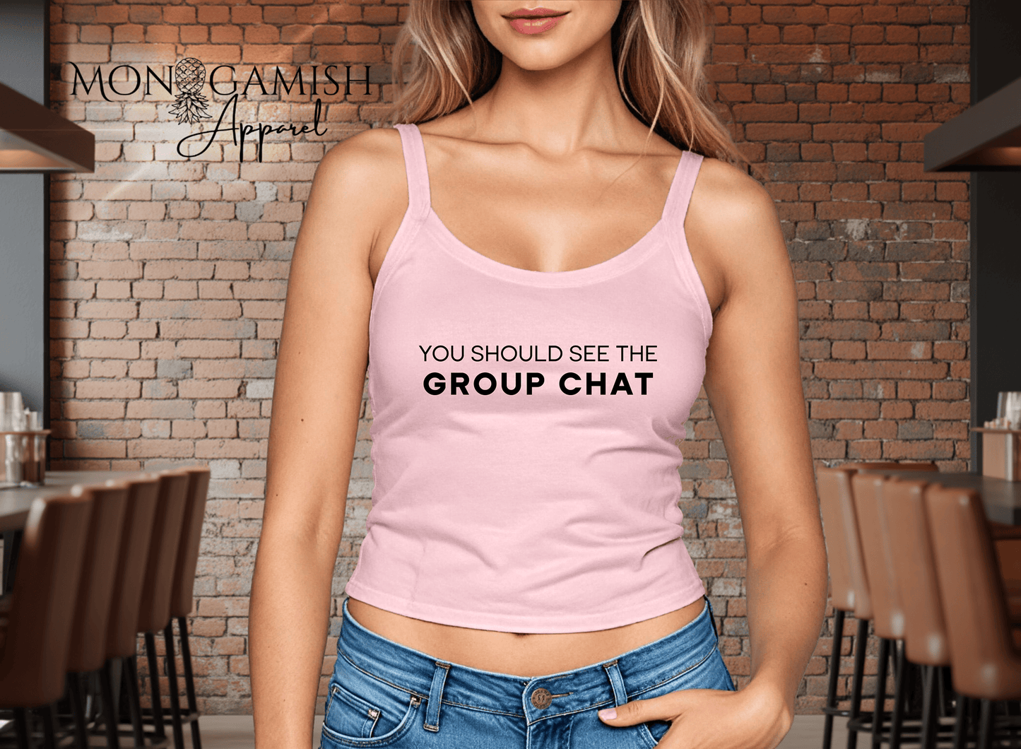 You Should See The Group Chat Ladies Crop Tank